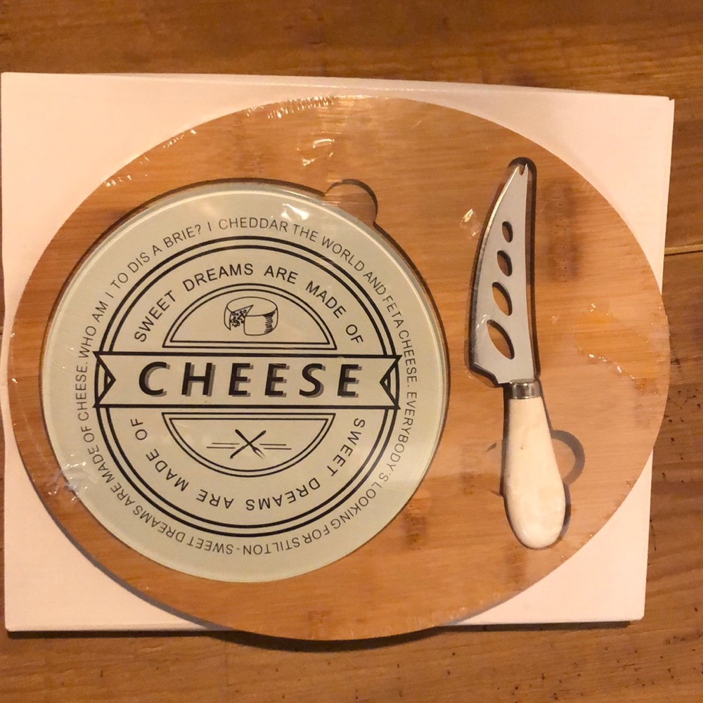 NEW cheese board & cheese knife